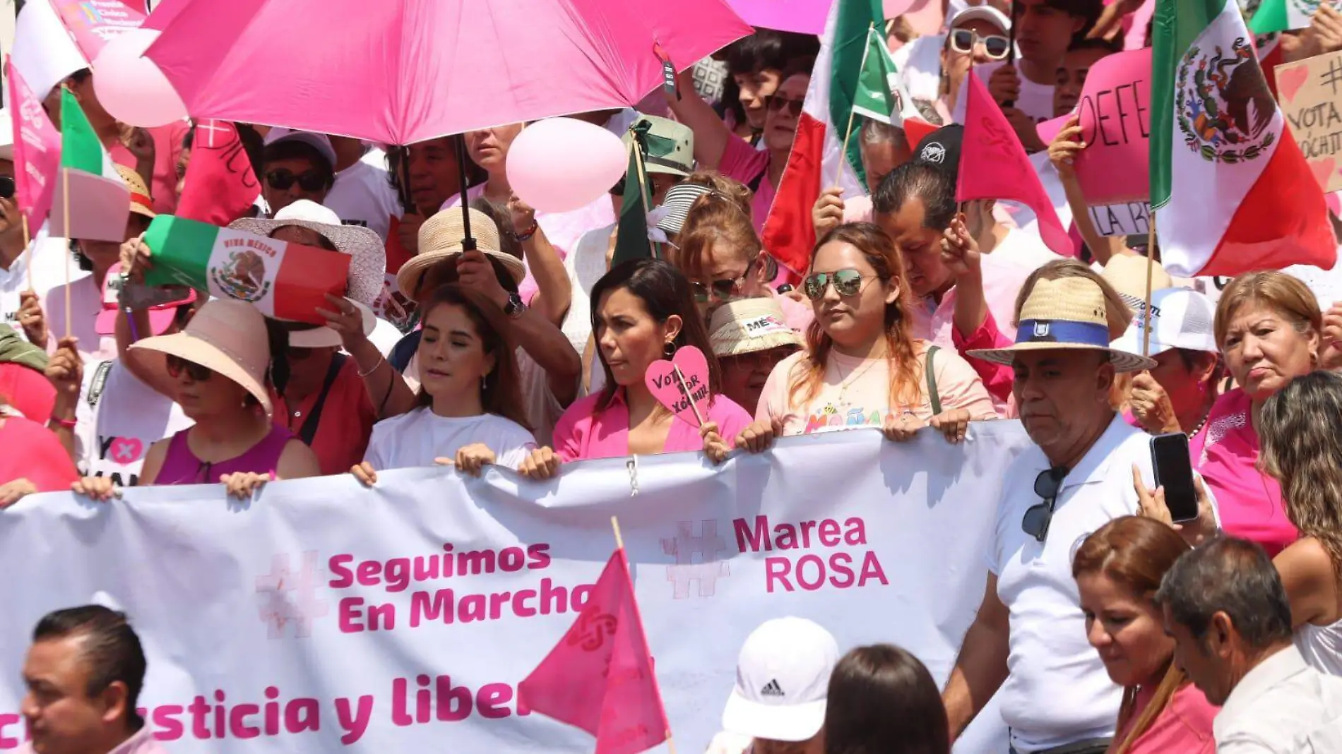 Marcha Marea Rosa 2024 en Xalapa